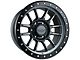 Falcon Wheels T7 Series Matte Gunmetal with Matte Black Ring 6-Lug Wheel; 17x9; -12mm Offset (2024 Ranger)