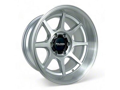 Falcon Wheels T8 Seeker Series Silver Brush Face 6-Lug Wheel; 17x9; -38mm Offset (07-13 Sierra 1500)