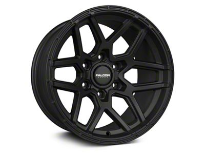 Falcon Wheels T9 Atlas Series Full Matte Black 6-Lug Wheel; 17x9; -38mm Offset (07-13 Sierra 1500)