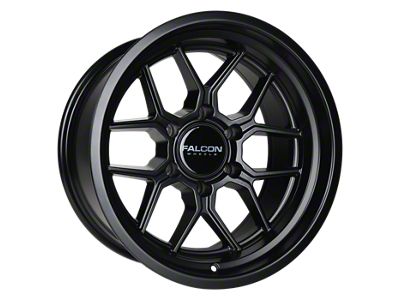 Falcon Wheels TX1 Apollo Series Full Matte Black 6-Lug Wheel; 17x9; -12mm Offset (07-13 Sierra 1500)