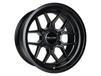 Falcon Wheels TX1 Apollo Series Full Matte Black 6-Lug Wheel; 17x9; -25mm Offset (07-13 Sierra 1500)