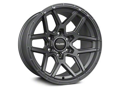 Falcon Wheels T9 Atlas Series Full Matte Gunmetal 6-Lug Wheel; 17x9; -25mm Offset (07-14 Tahoe)