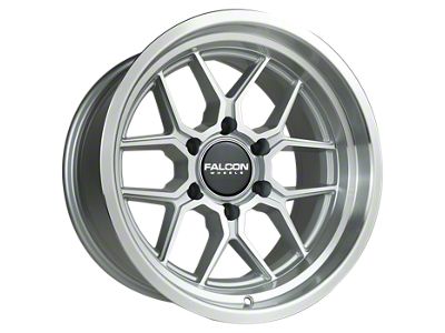 Falcon Wheels TX1 Apollo Series Full Silver with Machined Face 6-Lug Wheel; 17x9; -25mm Offset (07-14 Tahoe)