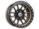 Falcon Wheels T7 Series Matte Bronze with Matte Black Ring 6-Lug Wheel; 17x9; 0mm Offset (19-23 Ranger)