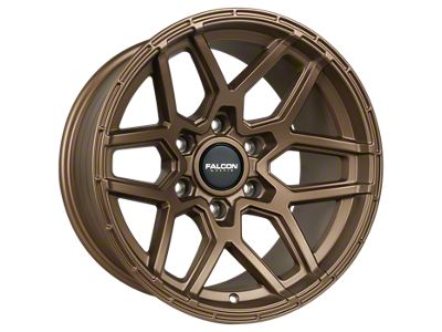 Falcon Wheels T9 Atlas Series Full Matte Bronze 6-Lug Wheel; 17x9; -15mm Offset (19-23 Ranger)