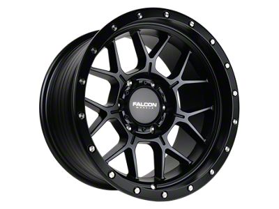 Falcon Wheels TX Titan Series Full Matte Black 6-Lug Wheel; 17x9; -12mm Offset (19-23 Ranger)