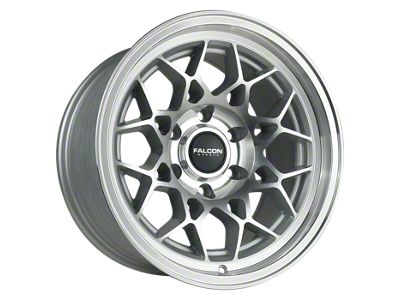 Falcon Wheels TX3 EVO Series Full Silver with Machined Face and Lip 6-Lug Wheel; 17x9; 0mm Offset (19-23 Ranger)