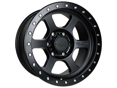 Falcon Wheels T1 Series Full Matte Black 6-Lug Wheel; 17x9; -12mm Offset (2024 Ranger)