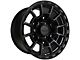 Falcon Wheels T4 Spyder Series Full Matte Black 6-Lug Wheel; 17x9; -12mm Offset (2024 Ranger)