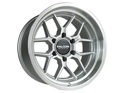 Falcon Wheels TX1 Apollo Series Full Silver with Machined Face 6-Lug Wheel; 17x9; -12mm Offset (23-25 Canyon)