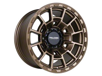 Falcon Wheels T4 Spyder Series Full Matte Bronze 6-Lug Wheel; 17x9; -12mm Offset (2024 Ranger)