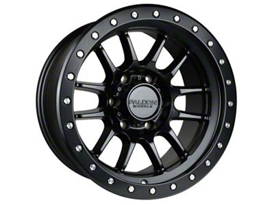 Falcon Wheels T7 Series Matte Black with Matte Black Ring 6-Lug Wheel; 17x9; 0mm Offset (19-23 Ranger)