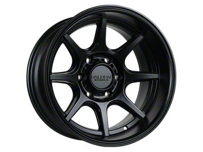 Falcon Wheels T8 Seeker Series Full Matte Black 6-Lug Wheel; 17x9; -12mm Offset (2024 Ranger)