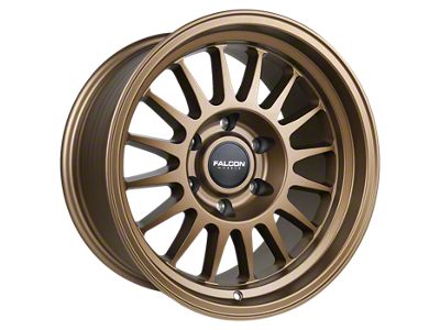 Falcon Wheels TX2 Stratos Series Full Matte Bronze 6-Lug Wheel; 17x9; -12mm Offset (2024 Ranger)