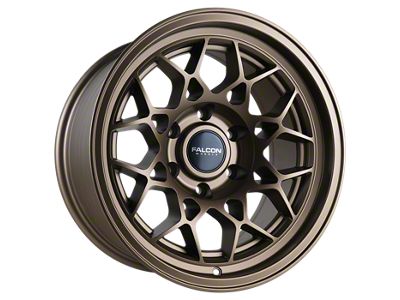 Falcon Wheels TX3 EVO Series Full Matte Bronze 6-Lug Wheel; 17x9; 0mm Offset (2024 Ranger)