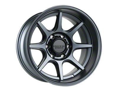 Falcon Wheels T8 Seeker Series Full Matte Gunmetal 6-Lug Wheel; 17x9; -38mm Offset (19-24 Sierra 1500)