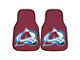 Carpet Front Floor Mats with Colorado Avalanche Logo; Burgandy (Universal; Some Adaptation May Be Required)