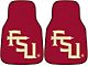 Carpet Front Floor Mats with Florida State University Logo; Garnet (Universal; Some Adaptation May Be Required)