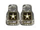 Carpet Front Floor Mats with U.S. Army Logo; Gray (Universal; Some Adaptation May Be Required)