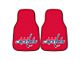 Carpet Front Floor Mats with Washington Capitals Logo; Red (Universal; Some Adaptation May Be Required)