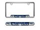 Embossed License Plate Frame with Seattle Seahawks Logo; Blue (Universal; Some Adaptation May Be Required)