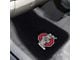 Embroidered Front Floor Mats with Ohio State University Logo; Black (Universal; Some Adaptation May Be Required)