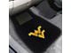 Embroidered Front Floor Mats with West Virginia University Logo; Black (Universal; Some Adaptation May Be Required)