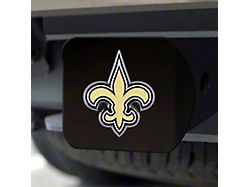 Hitch Cover with New Orleans Saints Logo; Gold (Universal; Some Adaptation May Be Required)