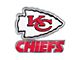 Kansas City Chiefs Embossed Emblem; Red (Universal; Some Adaptation May Be Required)