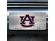 License Plate with Auburn University Logo; Stainless Steel (Universal; Some Adaptation May Be Required)