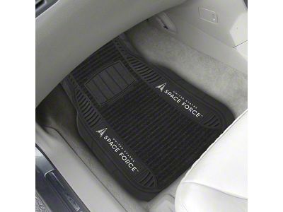Molded Front Floor Mats with U.S. Space Force Logo (Universal; Some Adaptation May Be Required)