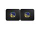 Molded Rear Floor Mats with Golden State Warriors Logo (Universal; Some Adaptation May Be Required)