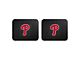Molded Rear Floor Mats with Philadelphia Phillies Logo (Universal; Some Adaptation May Be Required)