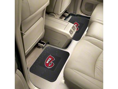 Molded Rear Floor Mats with Western Kentucky University Logo (Universal; Some Adaptation May Be Required)