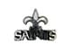 New Orleans Saints Molded Emblem; Chrome (Universal; Some Adaptation May Be Required)