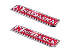 University of Nebraska Embossed Emblems; Red (Universal; Some Adaptation May Be Required)