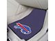 Carpet Front Floor Mats with Buffalo Bills Logo; Blue (Universal; Some Adaptation May Be Required)