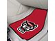 Carpet Front Floor Mats with NC State University Logo; Red (Universal; Some Adaptation May Be Required)