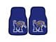 Carpet Front Floor Mats with University of Memphis Logo; Blue (Universal; Some Adaptation May Be Required)