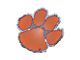 Clemson University Embossed Emblem; Orange (Universal; Some Adaptation May Be Required)