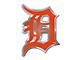 Detroit Tigers Embossed Emblem; Orange (Universal; Some Adaptation May Be Required)