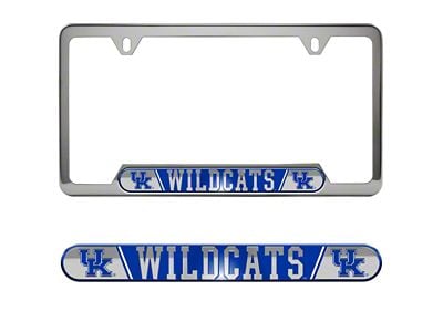 Embossed License Plate Frame with University of Kentucky Logo; Blue (Universal; Some Adaptation May Be Required)