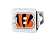 Hitch Cover with Cincinnati Bengals Logo; Orange (Universal; Some Adaptation May Be Required)