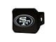 Hitch Cover with San Francisco 49ers Logo; Black (Universal; Some Adaptation May Be Required)