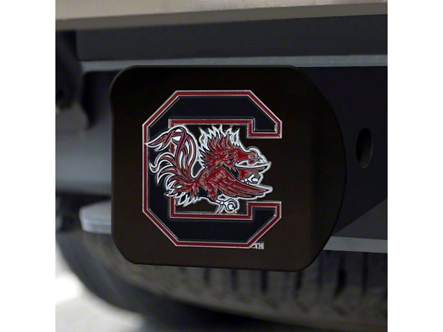 Hitch Cover with University of South Carolina Logo; Black (Universal; Some Adaptation May Be Required)