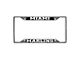 License Plate Frame with Miami Marlins Logo; Black (Universal; Some Adaptation May Be Required)