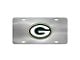 License Plate with Green Bay Packers Logo; Stainless Steel (Universal; Some Adaptation May Be Required)