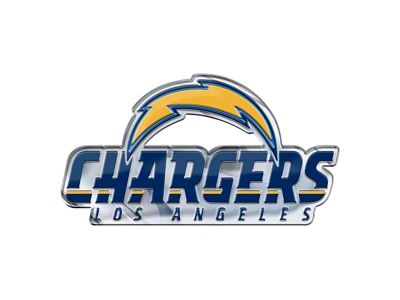 Los Angeles Chargers Embossed Emblem; Blue and Yellow (Universal; Some Adaptation May Be Required)