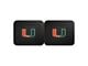 Molded Rear Floor Mats with University of Miami Logo (Universal; Some Adaptation May Be Required)