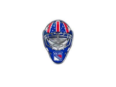 New York Rangers Embossed Helmet Emblem; Blue and Red (Universal; Some Adaptation May Be Required)